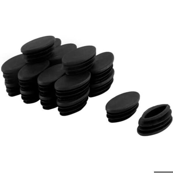 20-pack ovala plastlock för trädgårdsstolsben, rör, bord och andra möbler – 20 x 40 mm