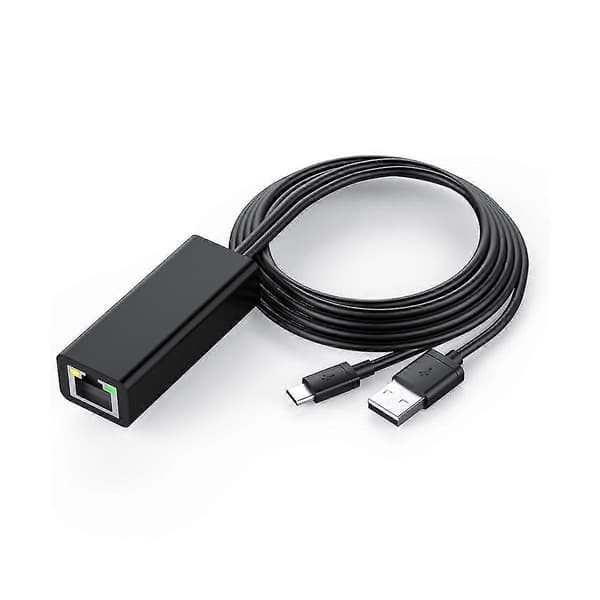 Tv Ethernet Adapter Tv 4k Stick Usb-c Til Rj45 Lan Netværksadapter Med Usb 2.0 Strømkabel Til Strøm