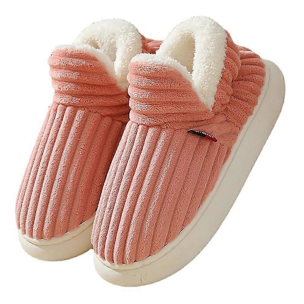 Memory Foam Tofflor, Unisex Bekväma Varma Mysiga Halkfria Inomhus Utomhus Hemtofflor PINK 38-39