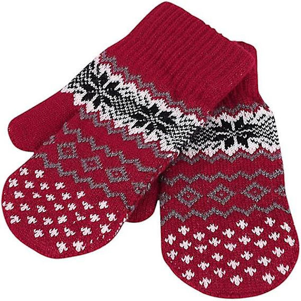 Dam vinter supermjuka stickade vantar tumvantar förtjockade varma ull vindtäta handskar stickade fleecefodrade handskar present