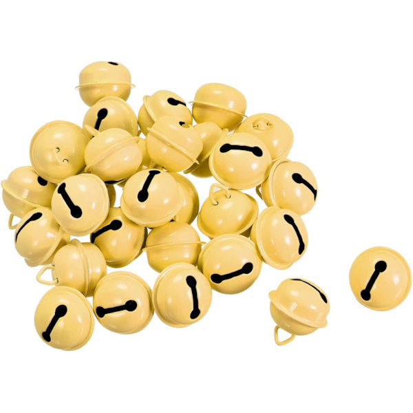 Jingle Bells, 22mm 48 kpl käsityökellon DIY-joulukoristeluun, musiikilliseen juhliin, kotiin, festivaaleille, häihin Light Yellow