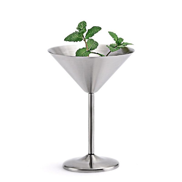 Rustfrit stål Martini-glas Metal Martini-glas Udendørs Martini-glas med stilk til feriebryllup 1 stk mirror polished
