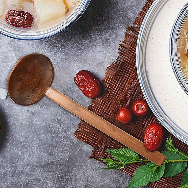 2 st japanska långskaftade stora skedar, Ajisen Ramen sked dryckssoppa sköldpadda Crday-present