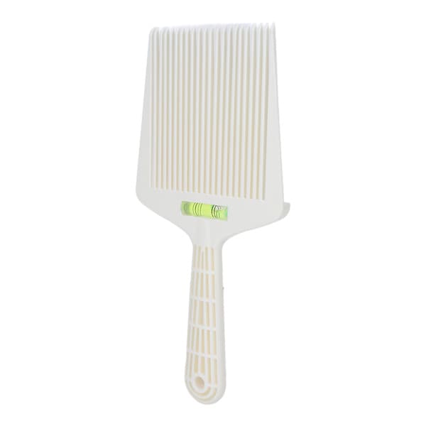 Barber Flat Top Comb Professionell platt kam med exakt vattenpass vit