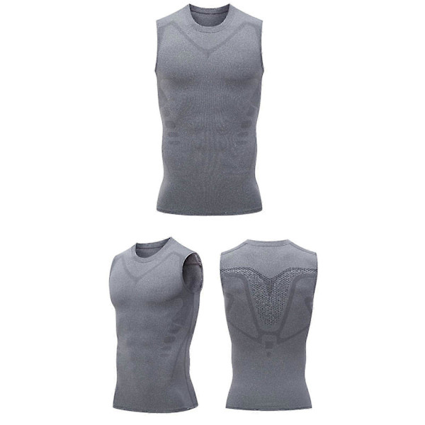 Version Ionic Shaping -liivi, miesten Ionic Shaping hihaton T-paita Grey 3XL