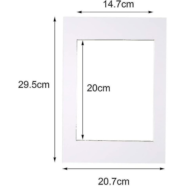 10 stk. Billedrammer, Hvide Fotorammer A4 Billedrammer Til 6 X 8 Tommer Billede
