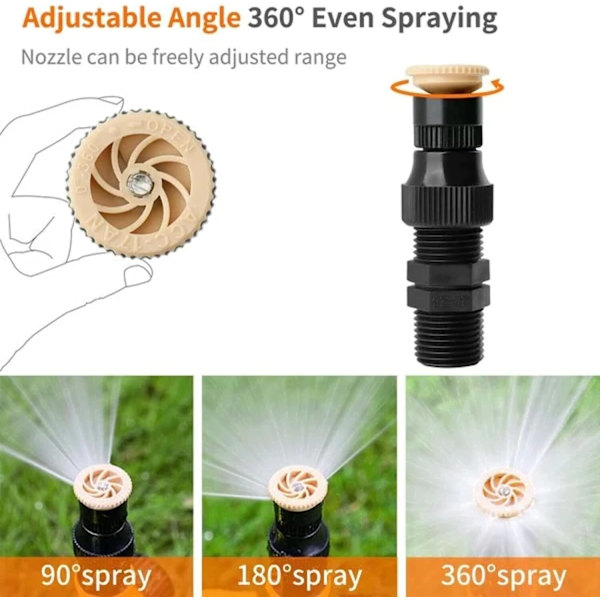 4 stk. græsplænesprinkler, automatisk havevandingsanlæg, tre-trins justerbar sprinkler, stikkontakt græsplænesprinkler 4 pcs