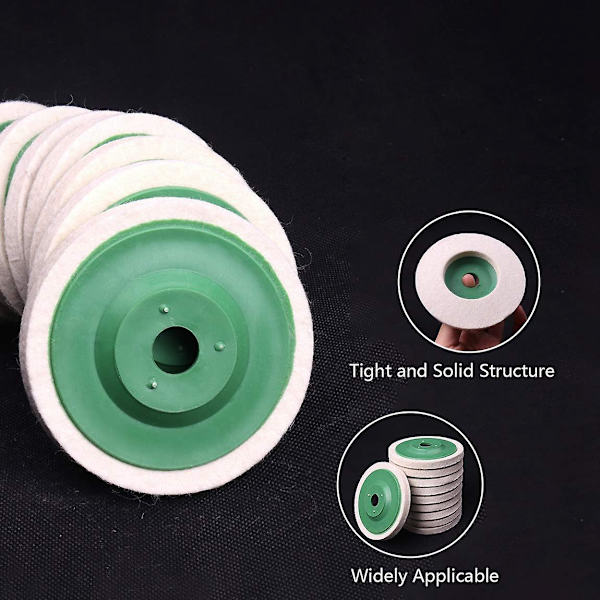 10 stk 100mm 4 tommer polering runde poleringspuder poleringsskiver til kobber jern og aluminium met