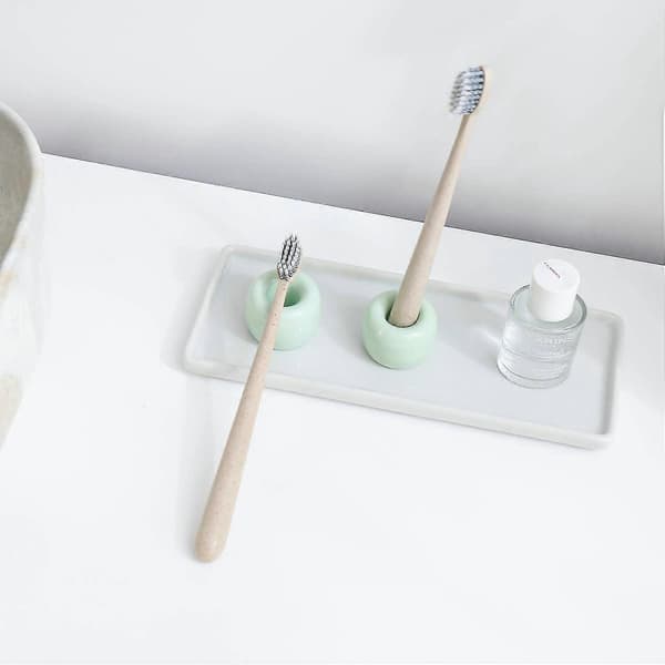 Keramisk Mini Tannbørsteholder for Baderom 2 stk bright green