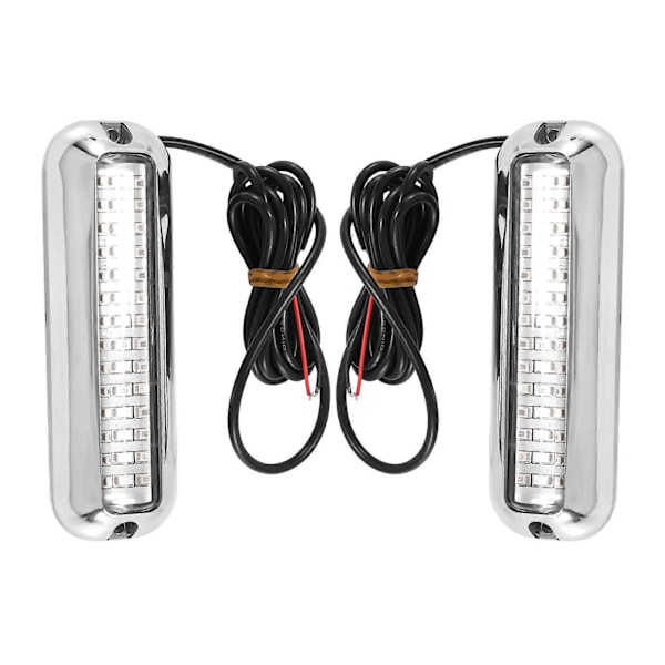 2 stk. 42LED Båd Dræn Lys Båd Agterspejl Lys Blå Undervands Ponton Marine Lys