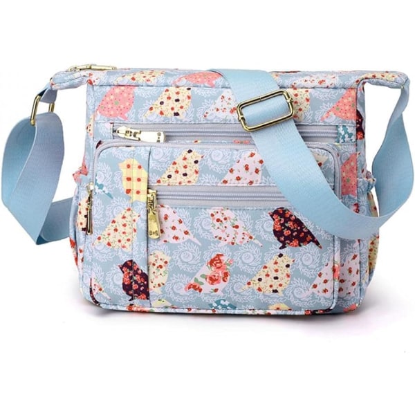 Crossbody-väskor för kvinnor Stora multi Casual Resväska Messenger-väskor för shopping Vandring Daglig användning (rosa blomma)