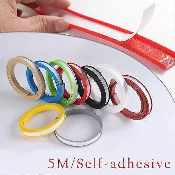 5M U-formet Kantlist Selvklebende Kantlist Tape TPE Gummi Treplate Stol Bord Beskyttelsesdeksel Møbeldekorasjon red 16mm