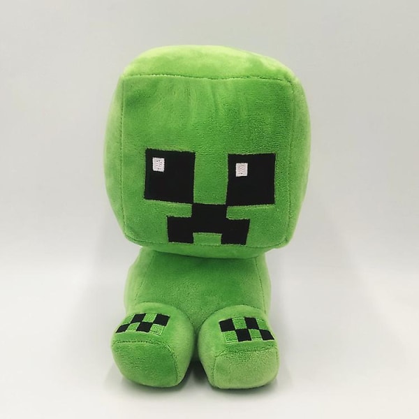 1 stk Minecraft Around plysjdukker, leketøyhender, søte plysjdukker, 25 cm sittende Creeper