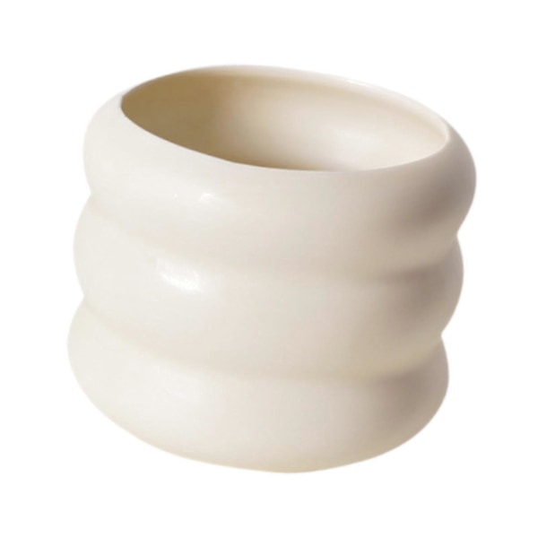 Keramisk Blomkruka Växtkruka med Dräneringshål Inomhusdekor 10x8cm Beige 10x8cm