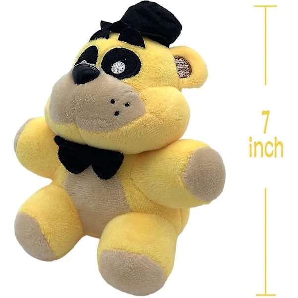 Golden Freddy -pehmolelu 7 tuumaa, 5 Nights At Freddy's -pehmolelut, lahjat faneille Hy