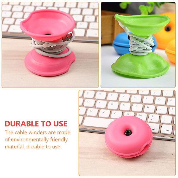 5 stk Belteholder Plast?kabel?bindere?? Cable Wrap Winder Øretelefon Turtle Reel Winder Cable Organizer Data Line Organizer