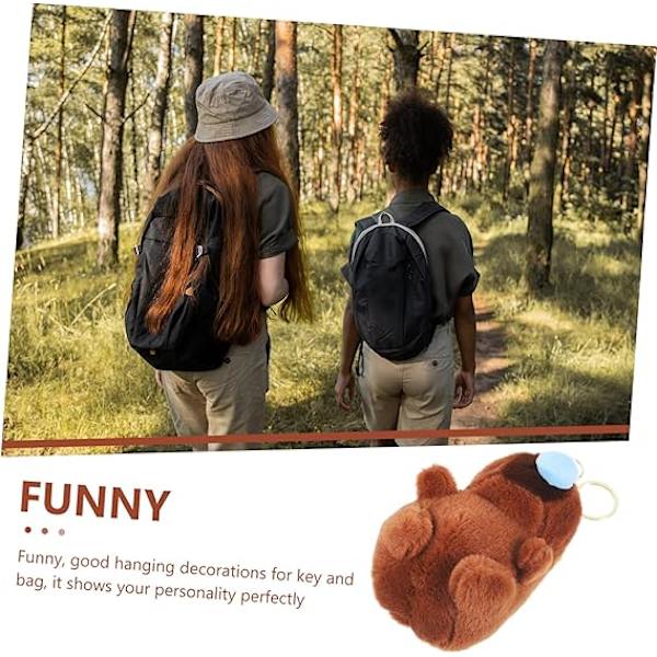 Capybara nøkkelring nøkkelring plysj nøkkelring ryggsekk anheng nøkkelringer plysj capybara anheng plysj utstoppet capybara anheng plysj capybara ornament