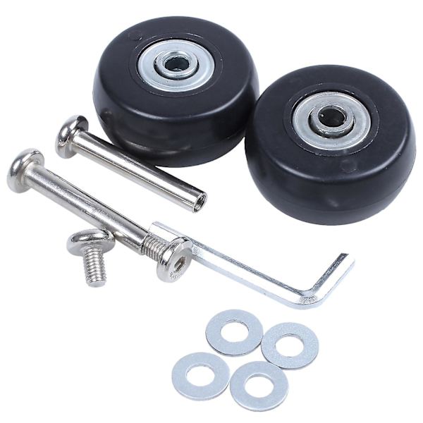2 set hjul för resväskor, ersättningshjul, axlar, lyxigt reparationsverktyg, Od 40 mm-l