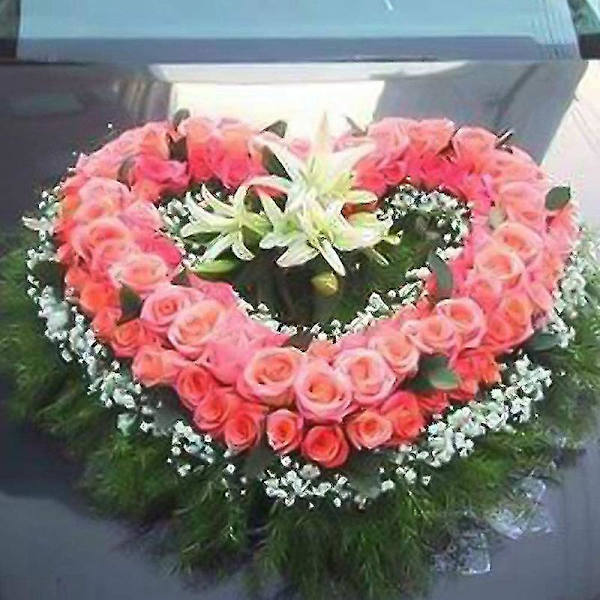 2 stk Blomsterskum Hjerteformet Blomsterholder Med Blomsterskum Til Bryllupssenterstykke Festbil Tabl Tingquan Butikk