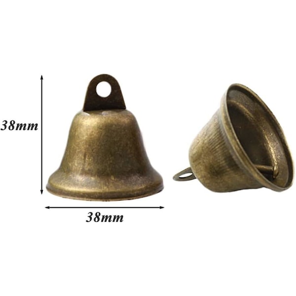 30 delar liten vintage brons handklocka Vintage Bells Vintage brons jingle Bells Vintage brons Bells Mini handklocka brons Bell Handgjord liten bel
