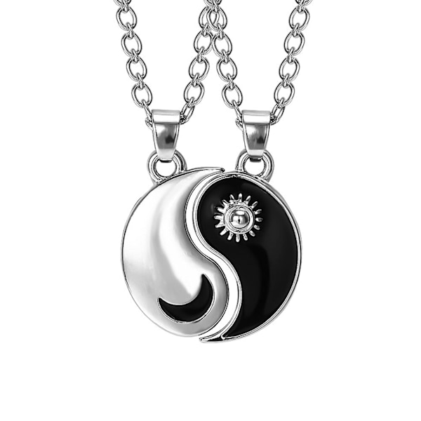 Yin Yang Halskæde Personliggjort til Sol Måne Vedhæng Smykker Egnet til Par 3