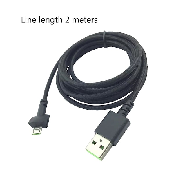 Micro USB Kabel til Seiren Mini Mikrofon Opladningskabel Datakabel 2 meter