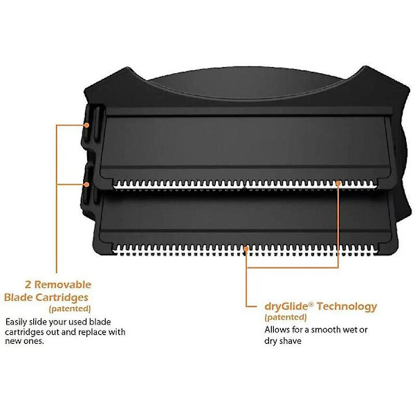 Rygg Hårfjerning & Kroppshøvel (diy), Ergonomisk Håndtak, Våt Eller Tørr Barbering (Ekstra Blader Inkludert)