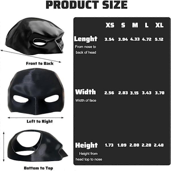Kattfladdermusmask, Kattfladdermus Cosplayhatt, Fladdermusmask för Katt, Fladdermuskatt Avenger Mask, Fladdermuskatt Halloween Kostymer, Passar De Flesta Katter S