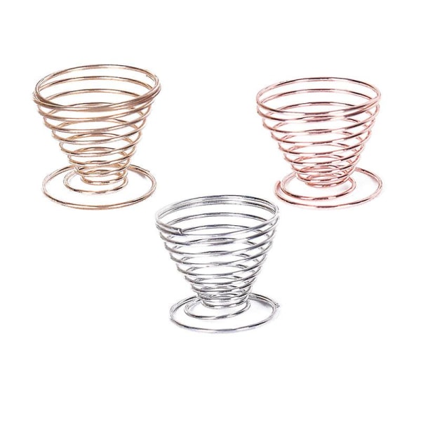 Copper Egg Cups Set6 Stainless Steel Beauty Egg Metal Bracket Egg Rack Storage Mildew-proof And Moisture-proof Makeup Egg Rack(6pcs Rose Gold)