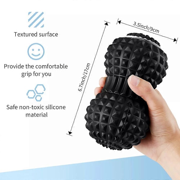 Elektrisk Massage Peanut 4-Hastighets Yoga Vibrerande Lacrosseboll Muskelvärk Lindring Djupvävnadsmassage Apparat Uppladdningsbar Självmassage