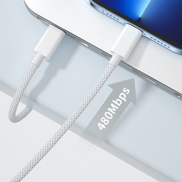 2m USB C til C-kabel, 2-pak sort Black