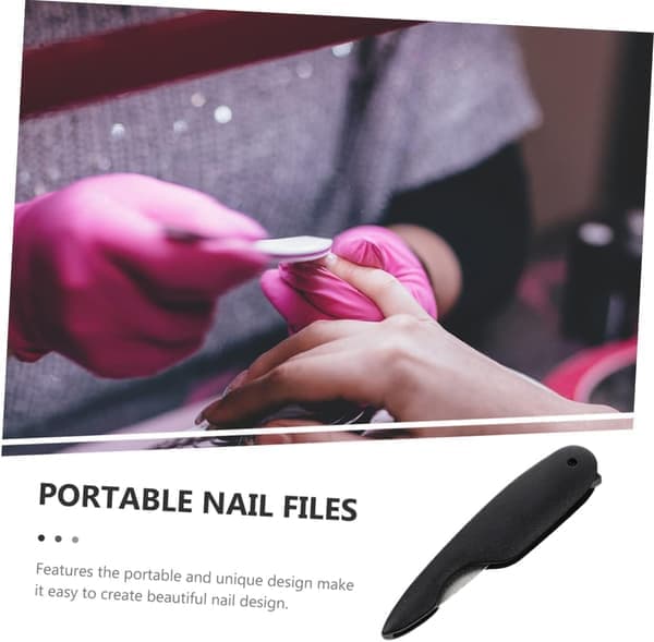 8 stk. Mini foldbare dobbeltsidede neglefile i metal Små neglebuffere Bærbare manicure-pedicureværktøjer