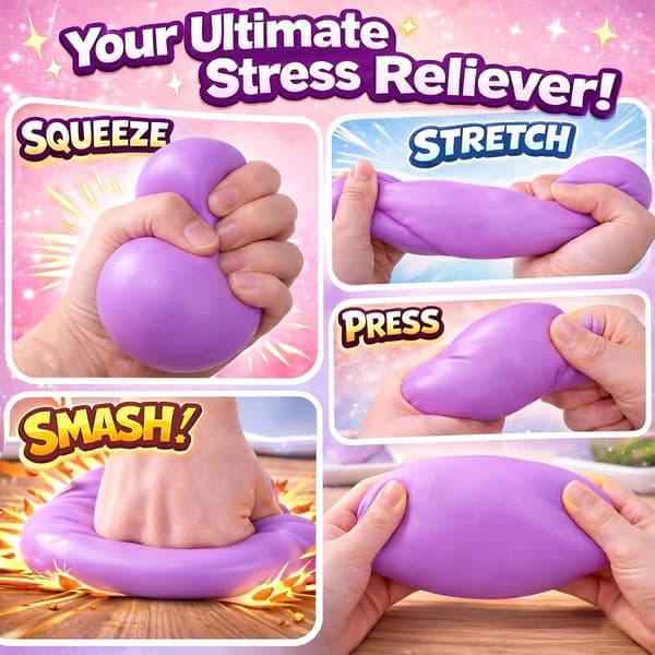 Dumpling Squishies Mystery Box, Blød Dumpling Stressaflastende Sanselegetøj til Voksne Purple-a