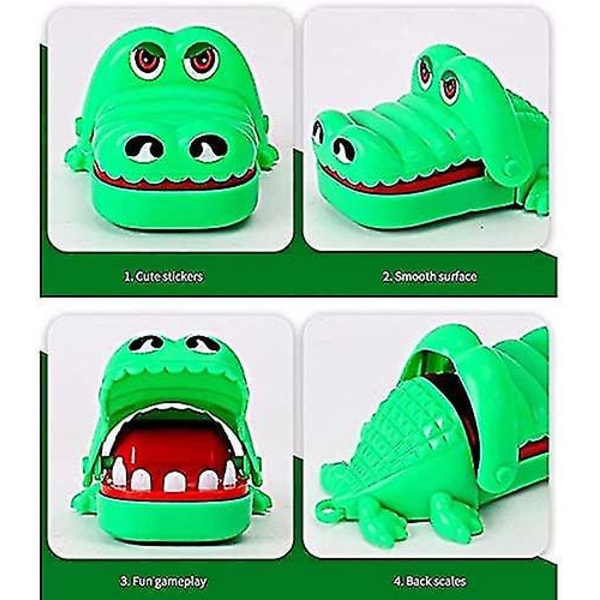Krokodil Tand Leksaker, Krokodil Biter Finger Tandläkare Spel, Rolig Alligator Interaktivt Spel För Barn Familj Födelsedagsfest (Mintgrön)