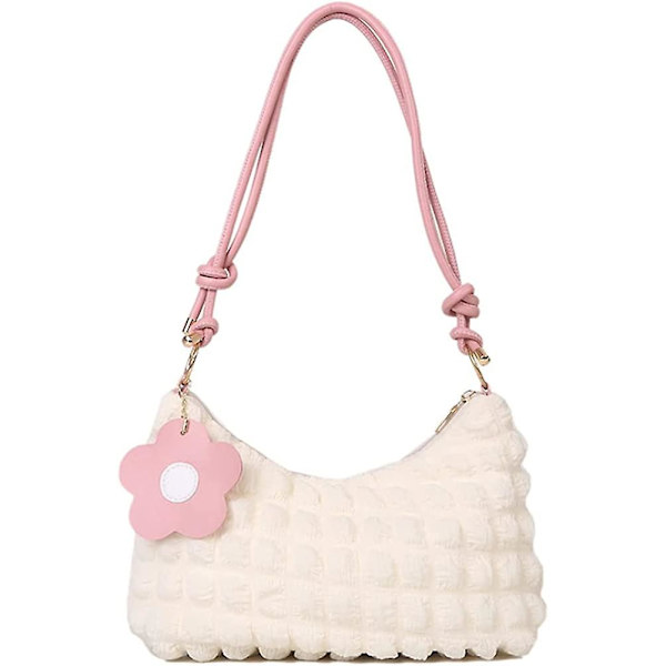 Ifeng Damhandväska - Trendig Bubble Cloud Tote Väska Estetisk Y2k Plisserad Baguette Väska Axelväska Handväska