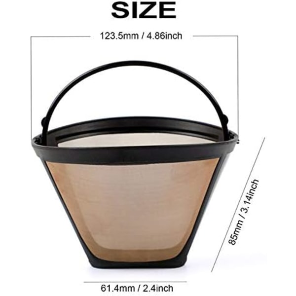 Universell permanent kaffefilter vaskbar og gjenbrukbar husholdningskaffe mesh kurv kopp profesjonelle kaffeaccessoirer