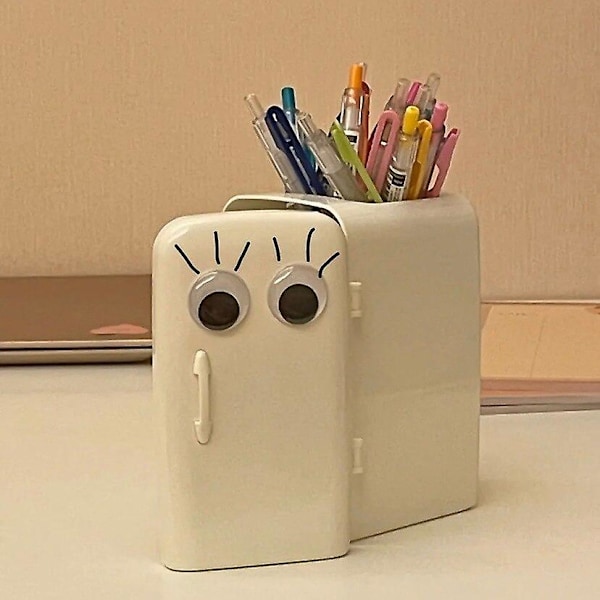Køleskabs penneholder opbevaringsboks kontor studerende sovesal skrivebord kontorartikler kreativ penneholder Pink pen holder