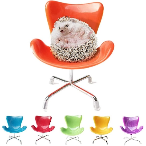 Igelkott Mini Plast Armstol Leksaker Dekor Bur Tillbehör Igelkott Tillbehör Foto Rekvisita Stol Leksak Perfekt För Smådjur Hamster Fågel Papegoja Mus C