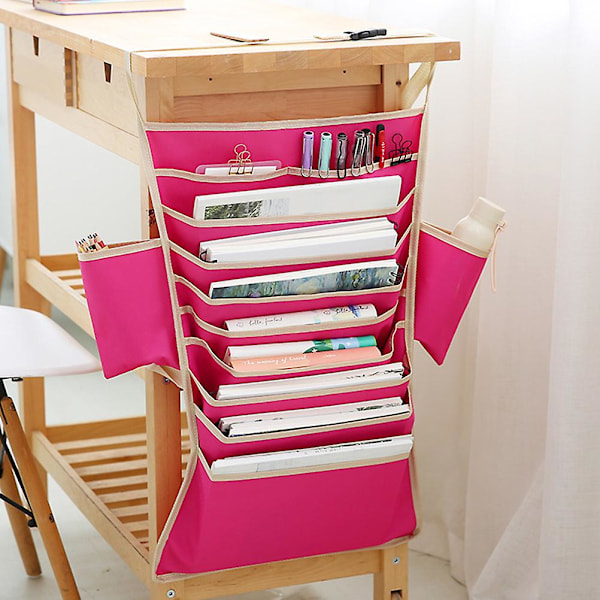 Bokveske Organizer Vannflaske Hengearrangør Henge Lomme Bokarrangør Skrivebord Filpenn Holder Bord Side Hengepose