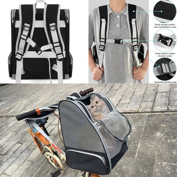 Bæreveske - HANDEIU - Sammenleggbar - Pustende - 32L x 28B x 42H cm - For hunder og katter