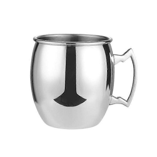 Moscow Mule Koppar Kopp Rostfritt Stål Vinkopp Cocktail Drickkoppar 530ml Silver