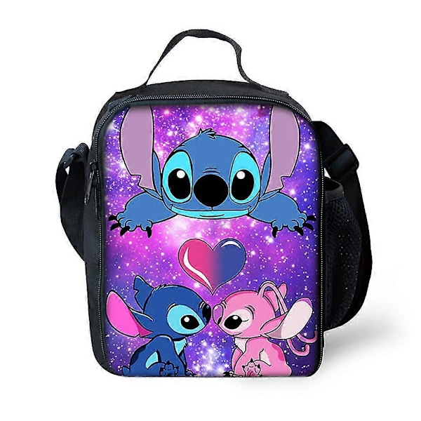 Barn pojkar flickor Lilo och Stitch isolerad matlåda, återanvändbar matkasse för picknick och skola, perfekt för varma och kalla snacks och bentolådor C