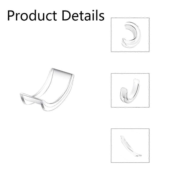 12 stk. Usynlige ringformindskere til løse ringe, ringjustering der passer til alle ringe, ringclips til at gøre ringe mindre