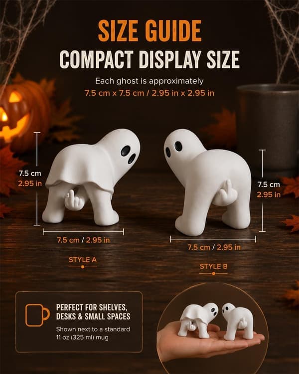 Morsom spøkelsesfigur med langfinger, gave, Halloween-dekorasjon BB B
