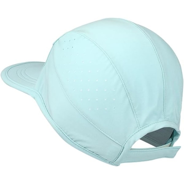 Unisex blød skygge performance løbehat hurtigtørrende cool sportshat letvægts stretch nylon baseballhat UPF50+ light blue