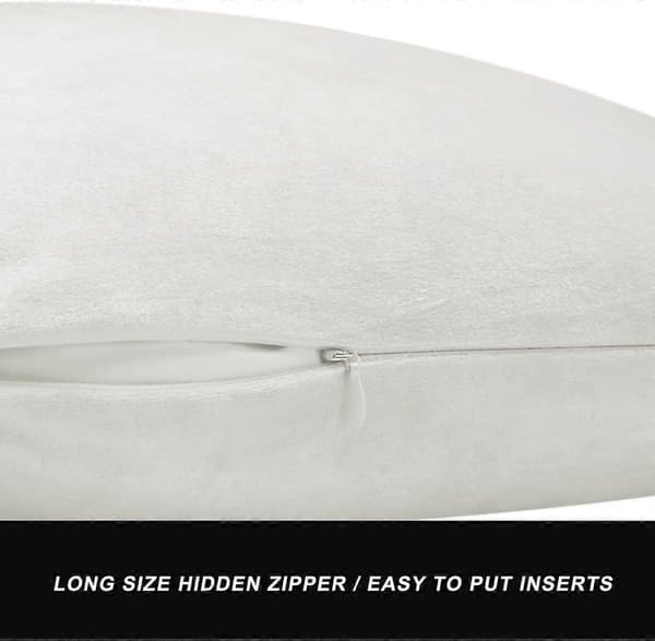 Sammet Kuddfodral 45 x 45 cm Dekorativa Prydnadskuddar för Soffa Sovrum Vardagsrum 2-pack White 20x20 Inches
