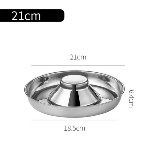 Anti-glupsk katteskål i rustfritt stål – Diameter 22 cm