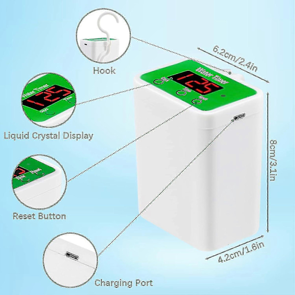 Automatiskt bevattningssystem för krukväxter, bevattningsanordningar USB automatisk droppbevattningssats växtbevattningssystem med vattentimer for 8 Plants