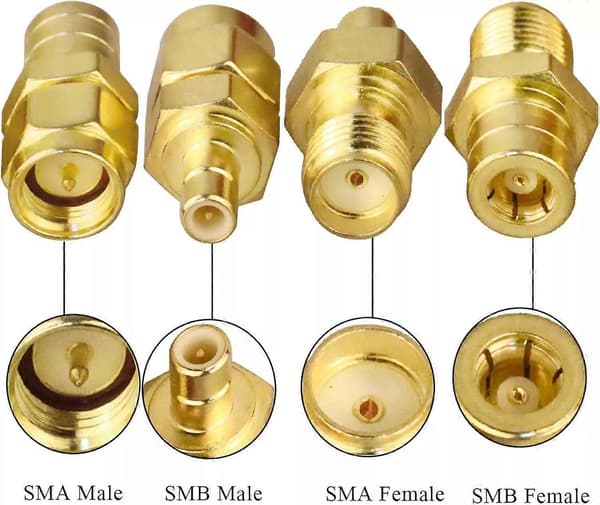 4 stk DAB + antenneadapter SMA-plugg til SMB-kontakt DAB bilantenneadapter
