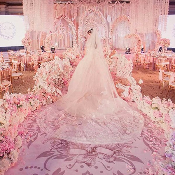 1000 st konstgjorda rosblad för bröllopsdekorationer, romantisk natt, alla hjärtans dag, evenemang Vit pink white
